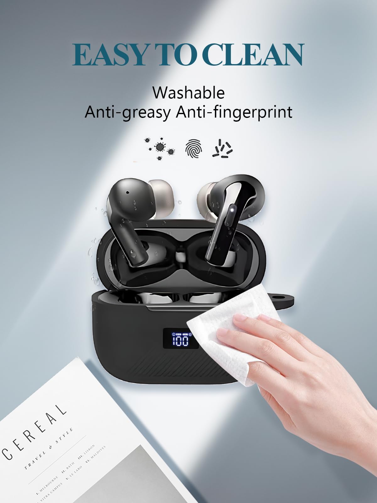 TOZO T20用 イヤホンケース シリコン カラビナ付き Amazon | 【KOOLRIVER】イヤホン・ヘッドホンケース・TOZO T20用